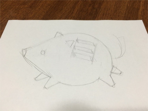 年賀状に手書きで猪を描こう かわいいイノシシのイラストが簡単に